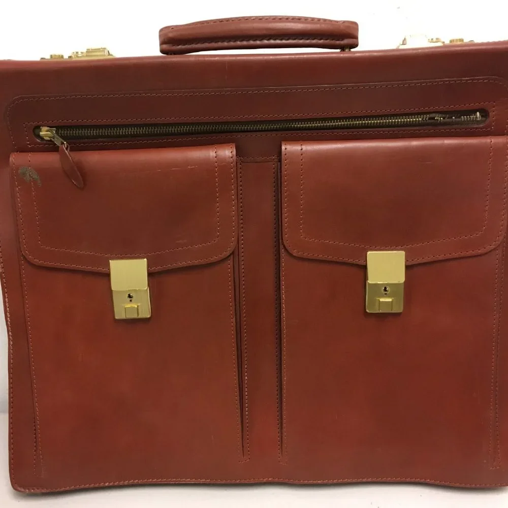 Vintage Swaine Adeney Brigg leather Briefcase Document Case custom made England